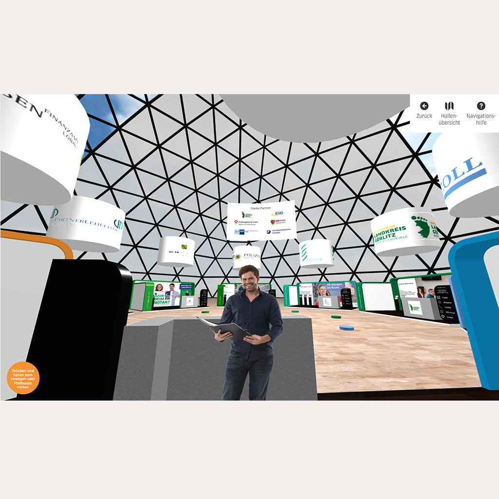 Der virtuelle INSIDERTREFF ermöglicht es Jugendlichen, regionale Unternehmen online zu erkunden. 