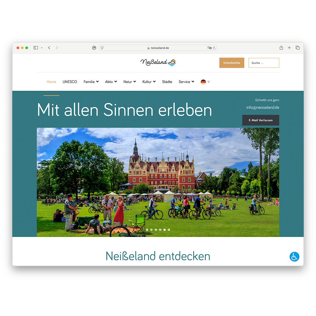 CI-Entwicklung und Website der TGG Neisseland e.V.